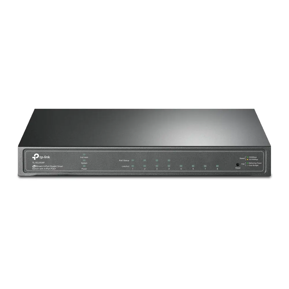 TP-Link SG2008P JetStream 8-Port Gigabit Smart Switch with 4-Port PoE+ Fanless Support Omada SDN
