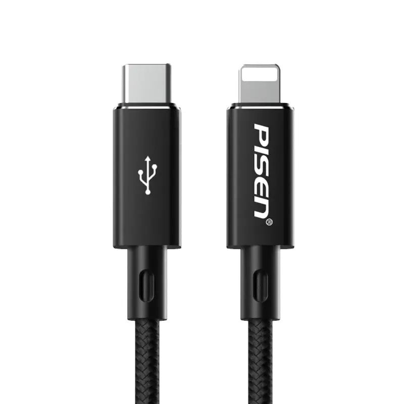 Lightning to USB-C Fast Charge Cable (1M) Black - Apple iPhone/iPad/MacBook